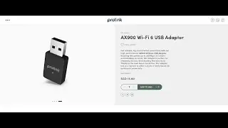 How to install AX900 Wi-Fi 6 Dual Band USB Adapter Prolink