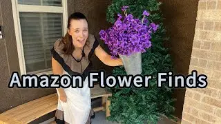 Amazon Garden Must Have! Powbrace 22 Bundles Blue Faux Flowers Review 🌸 #ad