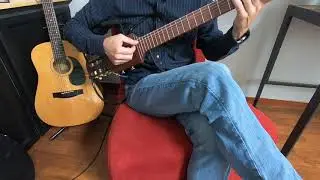 disney beauty and the beast tale as old as time fingerstyle  on soloette guitar with yamaha thr10x