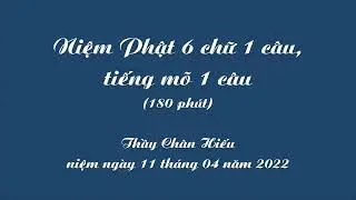 Thầy Chân Hiếu - Niệm Phật 6 chữ 1 câu, tiếng mõ 1 câu (3 tiếng)(11 tháng 04, 2022)