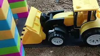 Construction Vehicles Go From Magic Gate Transformation of Cars ,Excavators, Tractors,JCB.