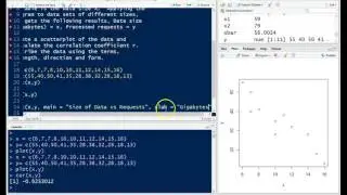 Creating a scatterplot and correlation in R