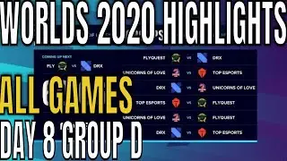 Worlds 2020 Day 8 Highlights ALL GAMES Group D + Worlds Quarterfinal Matches