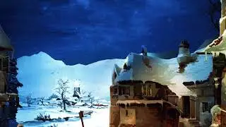 Papiertheater - WINTERLANDSCHAFT (Nr. 53-54) von Schreiber - Toy Theatre