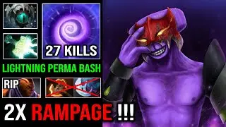 WTF Double Rampage + Ultrakills Faceless Void 27Kills Imba Perma Bash with Lightning Mjollnir Dota 2
