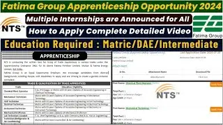 How to Apply for Fatima Fertilizer Group Apprenticeship Program 2024 Via NTS - Complete Guide!