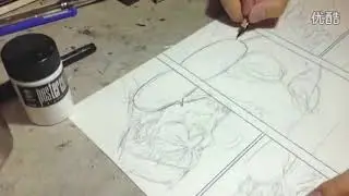 Yusuke Murata - Live Drawing # 52 Inking and eating time (Over 400k views on StarFou'Land !!)