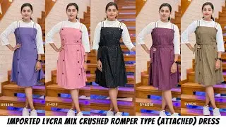 Imported Lycra mix crushed romper type (Attached) Dress #westernwear #romperstyle #romper