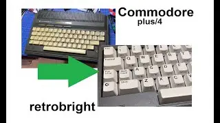 Commodore Plus/4 bleached yellow keyboard