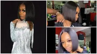 Slay 14 of 30 WHAT LACE?😍 Real HD Lace  Bob Cut Install😍| NO BABY HAIR|Eva Wigs 🖤