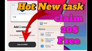 HOT wallet New missions solution to win 20$ free| Hot wallet New 🆕 mission 🆓 emoji in username
