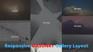 Responsive Masonry Gallery Layout With Awesome Hover Effect | Pure CSS Tutorial