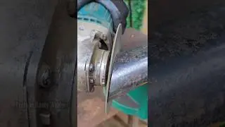Here's how to make a 90 degree joint on a round pipe if you don't have a bench grinder.