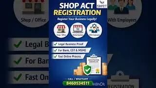 📌 Shop Act Registration | Legal Business Proof | Fast Online Process  #smartinsurancetaxsolutions