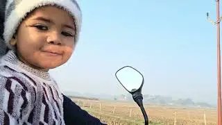 Beautiful baby riding on bike😁😅