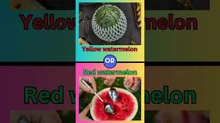 Melon Marvel: Yellow Watermelon vs. Red Watermelon - Summertime Spectacle! 🍉☀️#shorts