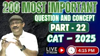 200 Most important questions part - 22 | CAT 2025 | #cat2025 #maths #catquantseries #aptitudetest