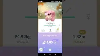 PoGo - Wow, hatched the Tallest Lickitung so far from 5km egg! 😍 #pogo #egghatching #lickitung