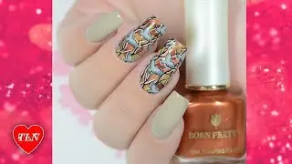 Осенний стемпинг дизайн/Born Pretty 8th Anniversary Celebration