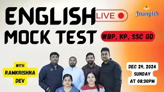 English Live Mock Test for WBP, KP , SSC GD with RKD Sir