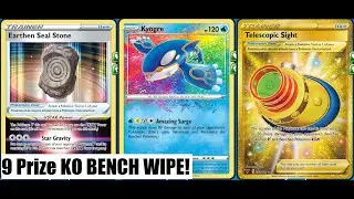 9 Prize BENCH WIPE, How To Win With AMAZING Kyogre Star Gravity  Deck