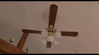 52-дюймовый Hampton Bay Princeton из полированной латуни | Конфигурация с 4 лопастями для гостиной
