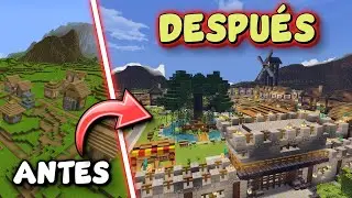 Constru&iacute; la ALDEA COMERCIAL m&aacute;s COMPLETA en minecraft survival ⛏
