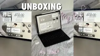 iPad 11th gen (A16) unboxing (pink🩷) + aesthetic iPad customization𑣲