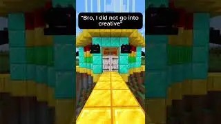 No creative mode has been used...🫣 #shorts #minecraft #gportal