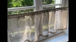 Wundersch&ouml;ne Fensterdekoration - Leinen Scheibengardinen in Natur