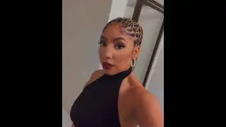 Small knotless braid and add on color blonde mix and Hip length.