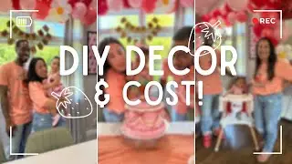 Berry First Birthday Party | DIY Strawberry Decorations & Cost Breakdown 