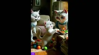 Um dia simples e afetuoso na vida de uma fam&iacute;lia de gatos.