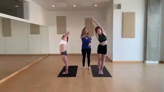 Hot Yoga Tutorial: Half Moon Pose with Hands-to-Feet Pose (Original Hot Yoga style)