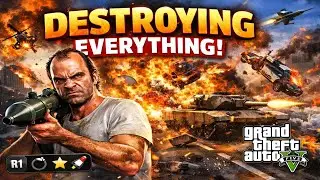 Destroying Everything in GTA 5 Using Cheat Codes 💥 | Total Chaos