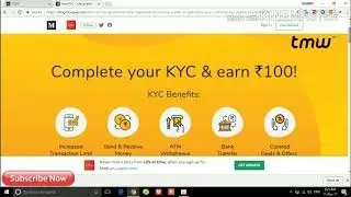 Complete Your KYC & earn Rs-100 FREE from The Mobile Wallet App. || TMW