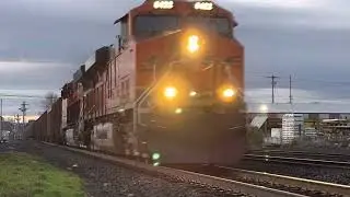 BNSF 6642 U-MBASUM Herzog Unit Train, Chehalis Wa 01/11/2023
