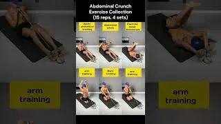 🔥 Ultimate Ab Crunch Workout - 15 Reps, 4 Sets (Upper, Lower & Core) + Arm & Back Bonus! #shorts