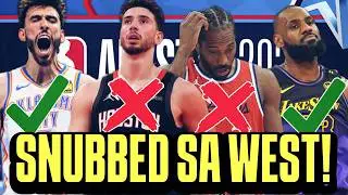SNUBBED sa all-star ng West sina Kawhi Leonard at Alperen Sengun! LeBron James pasok sa all-star!