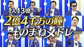 【2億4千万の瞳ものまねメドレー】1人13役の定番ものまねで歌ってみた【神奈月】