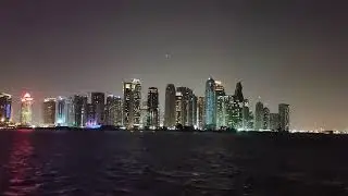 Paseo en barco en #Doha #Qatar en la puesta del sol #FIFArabcup