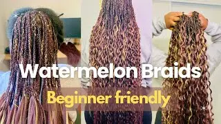 How to Make Watermelon Braids | Step by Step Braid Tutorial #watermelonbraids