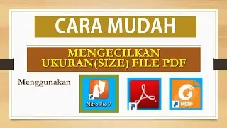 cara mengecilkan ukuran file pdf di komputer| offline | nitro pro 7