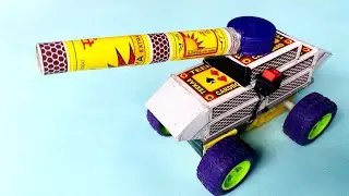 How to make a military tank vehicle using matchbox, DC motor and mobile battery. Diy at home.