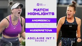 Bianca Andreescu vs. Veronika Kudermetova | 2023 Adelaide 1 Round of 16 | WTA Match Highlights