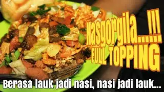 NasgorGILA Gowangsan!!! Disini Lauk jadi Nasi, Nasi jadi lauk!!! FULL TOPPING...!!!(panganan#90)