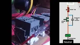 Dol Starter Circuit Diagram Connection.#eletrical #electronic #engineer