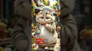 🍅Chef Cat&rsquo;s Tomato Adventure Begins! So Cute & Funny 😹 | #ChefCat #FunnyPets #Shorts #ViralVideo