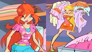Bloom spots Stella taking all the clothes in a store | Winx Club Clip
