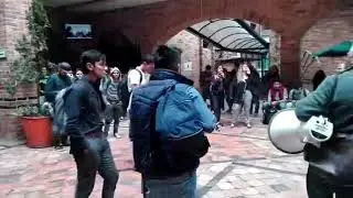 Protesta en las instalaciones de la FUAC